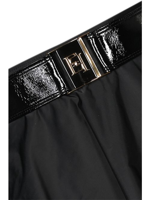 Gonna tessuto vela con cintura in vinile Elisabetta Franchi | GO13857E2110